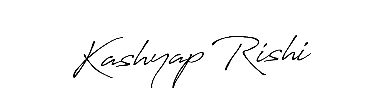 Design your own signature with our free online signature maker. With this signature software, you can create a handwritten (Antro_Vectra_Bolder) signature for name Kashyap Rishi. Kashyap Rishi signature style 7 images and pictures png