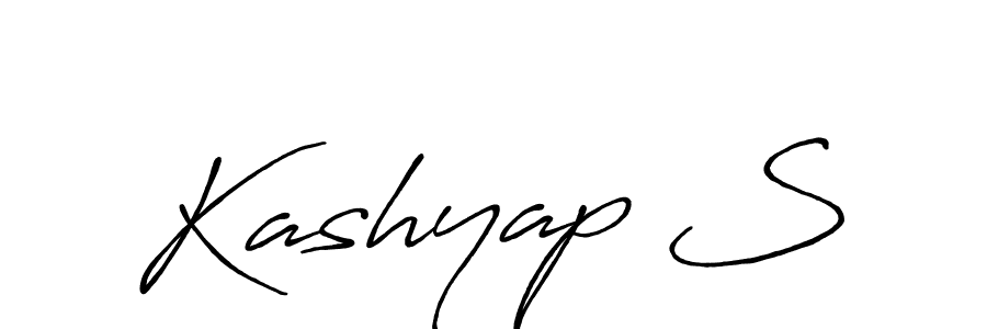 Make a beautiful signature design for name Kashyap S. With this signature (Antro_Vectra_Bolder) style, you can create a handwritten signature for free. Kashyap S signature style 7 images and pictures png