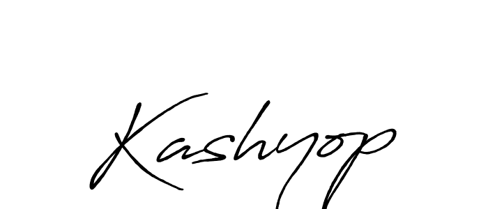 Use a signature maker to create a handwritten signature online. With this signature software, you can design (Antro_Vectra_Bolder) your own signature for name Kashyop. Kashyop signature style 7 images and pictures png