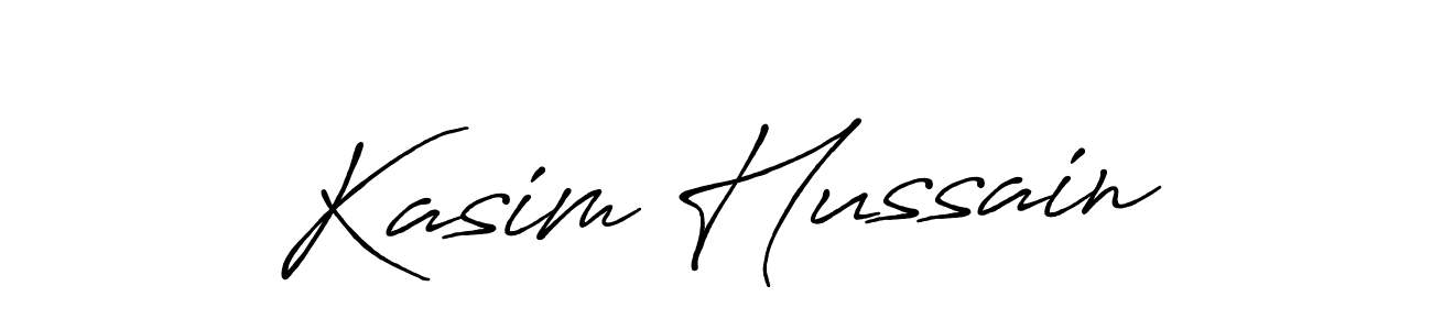 Also we have Kasim Hussain name is the best signature style. Create professional handwritten signature collection using Antro_Vectra_Bolder autograph style. Kasim Hussain signature style 7 images and pictures png