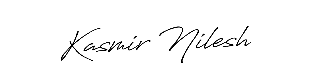 You should practise on your own different ways (Antro_Vectra_Bolder) to write your name (Kasmir Nilesh) in signature. don't let someone else do it for you. Kasmir Nilesh signature style 7 images and pictures png
