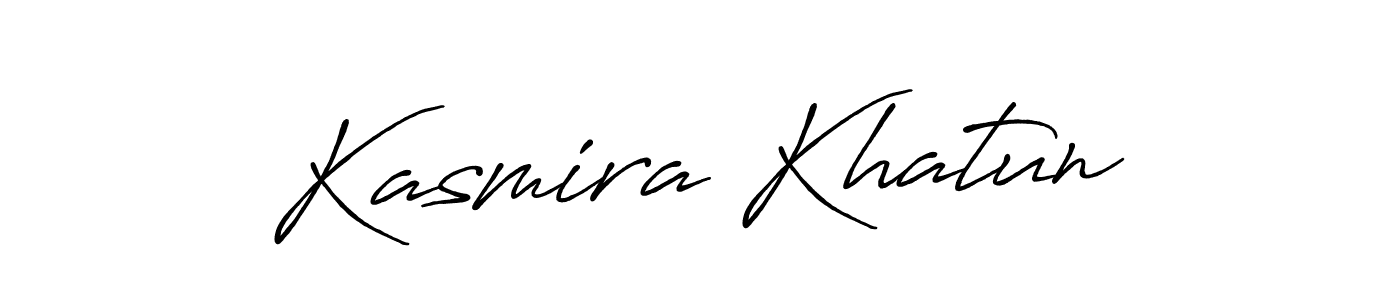 Create a beautiful signature design for name Kasmira Khatun. With this signature (Antro_Vectra_Bolder) fonts, you can make a handwritten signature for free. Kasmira Khatun signature style 7 images and pictures png
