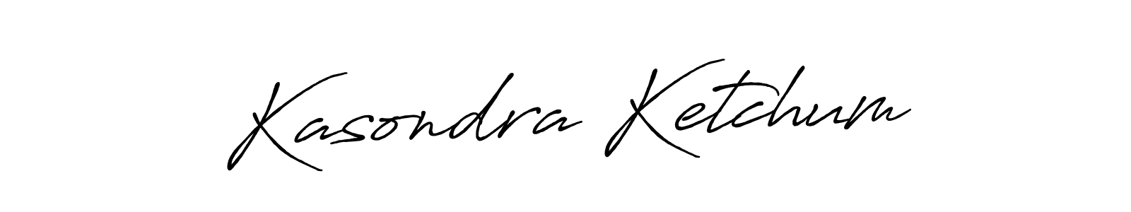 How to make Kasondra Ketchum name signature. Use Antro_Vectra_Bolder style for creating short signs online. This is the latest handwritten sign. Kasondra Ketchum signature style 7 images and pictures png