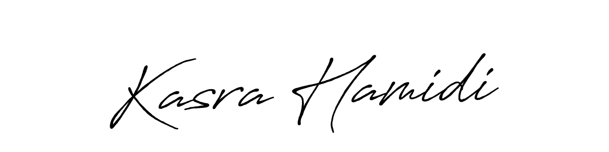 Create a beautiful signature design for name Kasra Hamidi. With this signature (Antro_Vectra_Bolder) fonts, you can make a handwritten signature for free. Kasra Hamidi signature style 7 images and pictures png