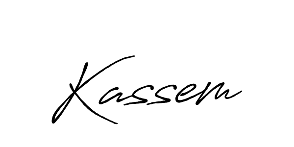 Design your own signature with our free online signature maker. With this signature software, you can create a handwritten (Antro_Vectra_Bolder) signature for name Kassem. Kassem signature style 7 images and pictures png