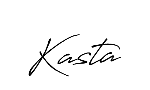 Make a beautiful signature design for name Kasta. With this signature (Antro_Vectra_Bolder) style, you can create a handwritten signature for free. Kasta signature style 7 images and pictures png