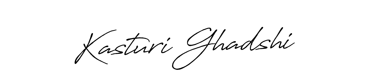 Create a beautiful signature design for name Kasturi Ghadshi. With this signature (Antro_Vectra_Bolder) fonts, you can make a handwritten signature for free. Kasturi Ghadshi signature style 7 images and pictures png