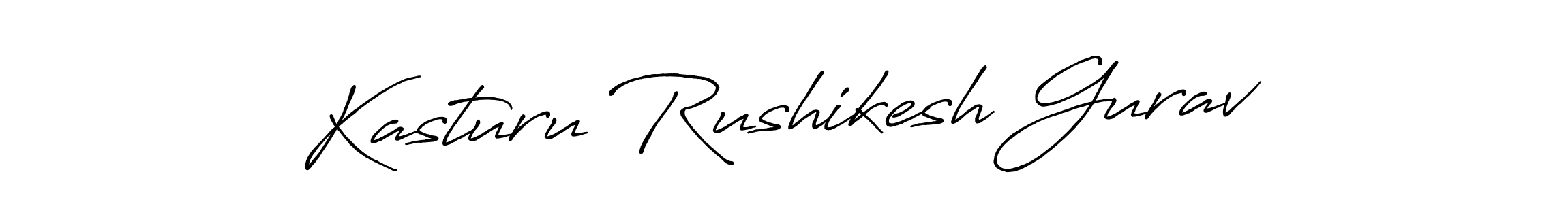 Also we have Kasturu Rushikesh Gurav name is the best signature style. Create professional handwritten signature collection using Antro_Vectra_Bolder autograph style. Kasturu Rushikesh Gurav signature style 7 images and pictures png