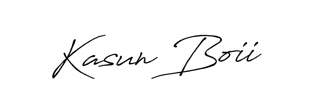 Kasun Boii stylish signature style. Best Handwritten Sign (Antro_Vectra_Bolder) for my name. Handwritten Signature Collection Ideas for my name Kasun Boii. Kasun Boii signature style 7 images and pictures png