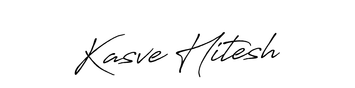 Design your own signature with our free online signature maker. With this signature software, you can create a handwritten (Antro_Vectra_Bolder) signature for name Kasve Hitesh. Kasve Hitesh signature style 7 images and pictures png