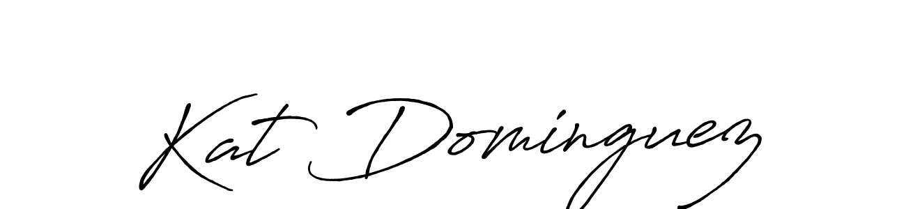 Design your own signature with our free online signature maker. With this signature software, you can create a handwritten (Antro_Vectra_Bolder) signature for name Kat Dominguez. Kat Dominguez signature style 7 images and pictures png