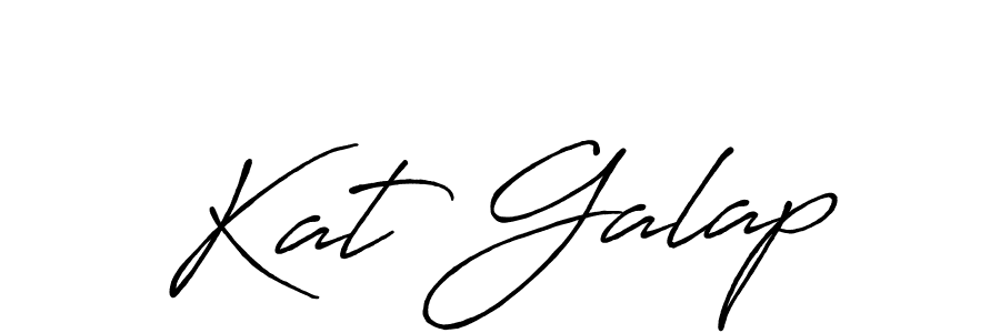 How to make Kat Galap name signature. Use Antro_Vectra_Bolder style for creating short signs online. This is the latest handwritten sign. Kat Galap signature style 7 images and pictures png