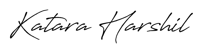 Use a signature maker to create a handwritten signature online. With this signature software, you can design (Antro_Vectra_Bolder) your own signature for name Katara Harshil. Katara Harshil signature style 7 images and pictures png