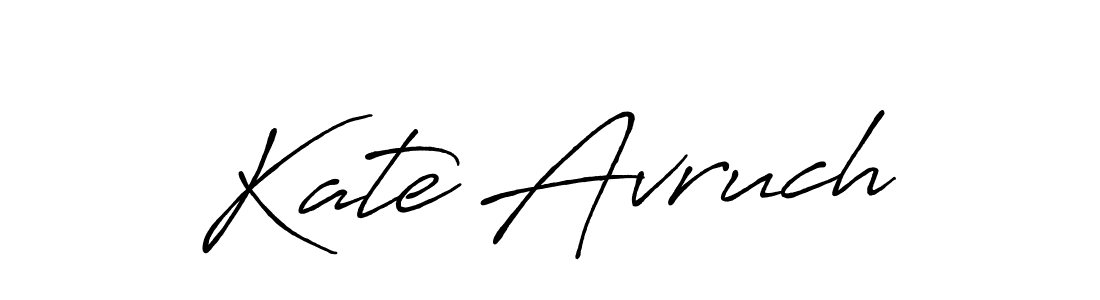 How to make Kate Avruch name signature. Use Antro_Vectra_Bolder style for creating short signs online. This is the latest handwritten sign. Kate Avruch signature style 7 images and pictures png