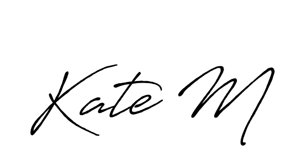Design your own signature with our free online signature maker. With this signature software, you can create a handwritten (Antro_Vectra_Bolder) signature for name Kate M. Kate M signature style 7 images and pictures png
