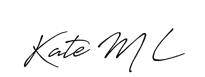 if you are searching for the best signature style for your name Kate M L. so please give up your signature search. here we have designed multiple signature styles  using Antro_Vectra_Bolder. Kate M L signature style 7 images and pictures png