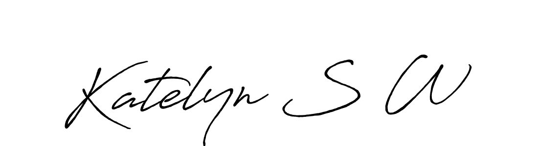 How to make Katelyn S W signature? Antro_Vectra_Bolder is a professional autograph style. Create handwritten signature for Katelyn S W name. Katelyn S W signature style 7 images and pictures png