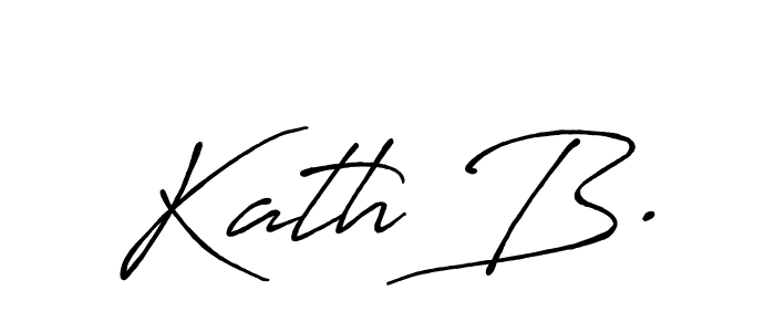 if you are searching for the best signature style for your name Kath B.. so please give up your signature search. here we have designed multiple signature styles  using Antro_Vectra_Bolder. Kath B. signature style 7 images and pictures png