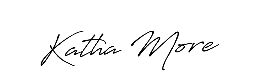 How to make Katha More signature? Antro_Vectra_Bolder is a professional autograph style. Create handwritten signature for Katha More name. Katha More signature style 7 images and pictures png