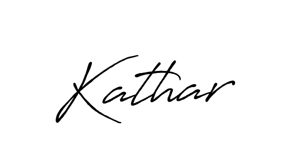 Design your own signature with our free online signature maker. With this signature software, you can create a handwritten (Antro_Vectra_Bolder) signature for name Kathar. Kathar signature style 7 images and pictures png