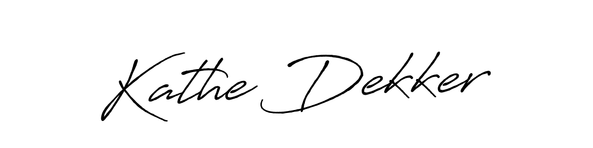 Design your own signature with our free online signature maker. With this signature software, you can create a handwritten (Antro_Vectra_Bolder) signature for name Kathe Dekker. Kathe Dekker signature style 7 images and pictures png