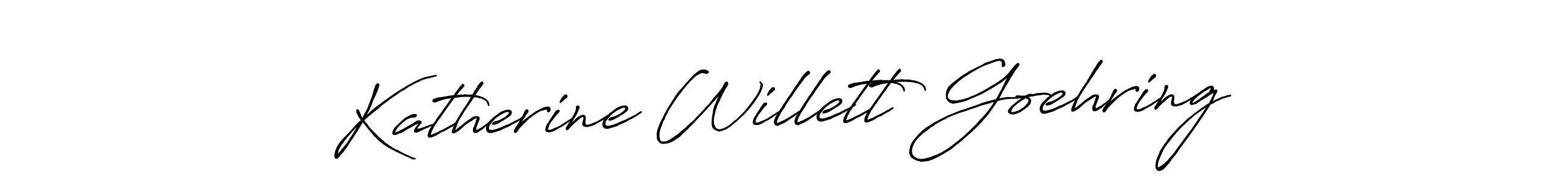 How to make Katherine Willett Goehring name signature. Use Antro_Vectra_Bolder style for creating short signs online. This is the latest handwritten sign. Katherine Willett Goehring signature style 7 images and pictures png