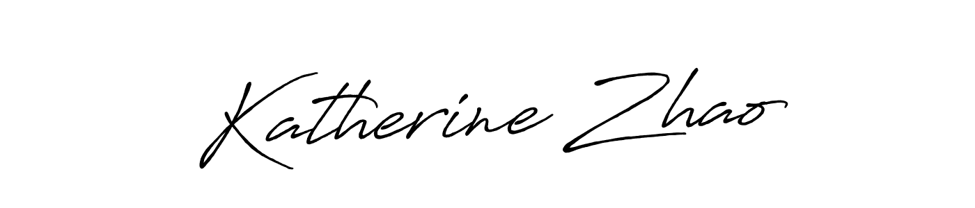 Make a beautiful signature design for name Katherine Zhao. With this signature (Antro_Vectra_Bolder) style, you can create a handwritten signature for free. Katherine Zhao signature style 7 images and pictures png