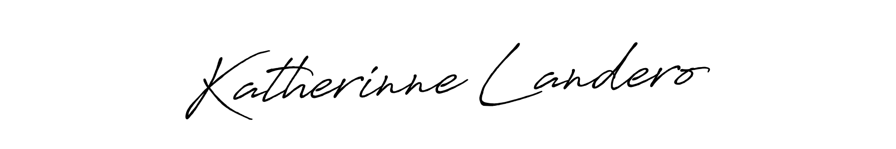 How to make Katherinne Landero name signature. Use Antro_Vectra_Bolder style for creating short signs online. This is the latest handwritten sign. Katherinne Landero signature style 7 images and pictures png