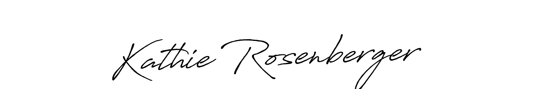 Create a beautiful signature design for name Kathie Rosenberger. With this signature (Antro_Vectra_Bolder) fonts, you can make a handwritten signature for free. Kathie Rosenberger signature style 7 images and pictures png