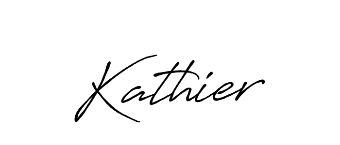 Design your own signature with our free online signature maker. With this signature software, you can create a handwritten (Antro_Vectra_Bolder) signature for name Kathier. Kathier signature style 7 images and pictures png