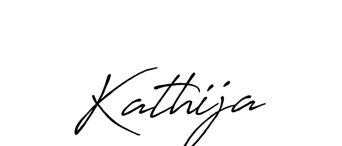 How to make Kathija name signature. Use Antro_Vectra_Bolder style for creating short signs online. This is the latest handwritten sign. Kathija signature style 7 images and pictures png