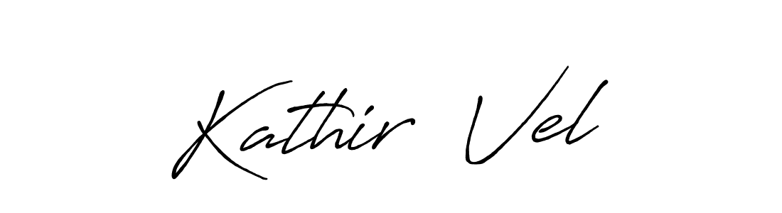 How to make Kathir  Vel signature? Antro_Vectra_Bolder is a professional autograph style. Create handwritten signature for Kathir  Vel name. Kathir  Vel signature style 7 images and pictures png