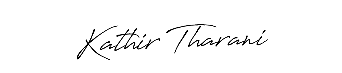 Use a signature maker to create a handwritten signature online. With this signature software, you can design (Antro_Vectra_Bolder) your own signature for name Kathir Tharani. Kathir Tharani signature style 7 images and pictures png