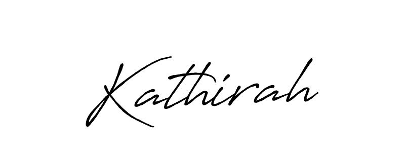 Use a signature maker to create a handwritten signature online. With this signature software, you can design (Antro_Vectra_Bolder) your own signature for name Kathirah. Kathirah signature style 7 images and pictures png