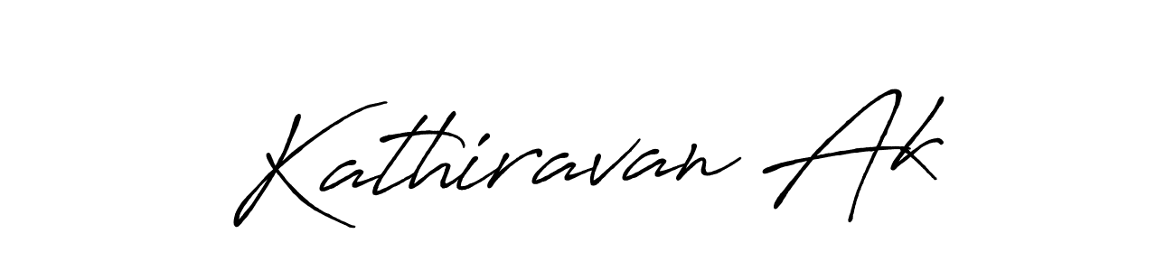 Design your own signature with our free online signature maker. With this signature software, you can create a handwritten (Antro_Vectra_Bolder) signature for name Kathiravan Ak. Kathiravan Ak signature style 7 images and pictures png
