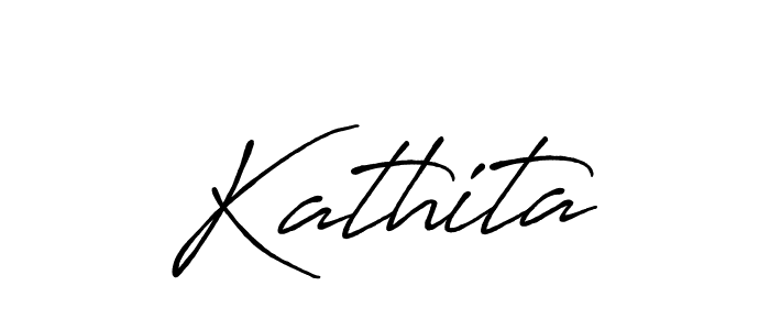 Use a signature maker to create a handwritten signature online. With this signature software, you can design (Antro_Vectra_Bolder) your own signature for name Kathita. Kathita signature style 7 images and pictures png