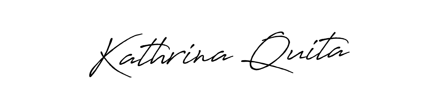 Make a beautiful signature design for name Kathrina Quita. With this signature (Antro_Vectra_Bolder) style, you can create a handwritten signature for free. Kathrina Quita signature style 7 images and pictures png