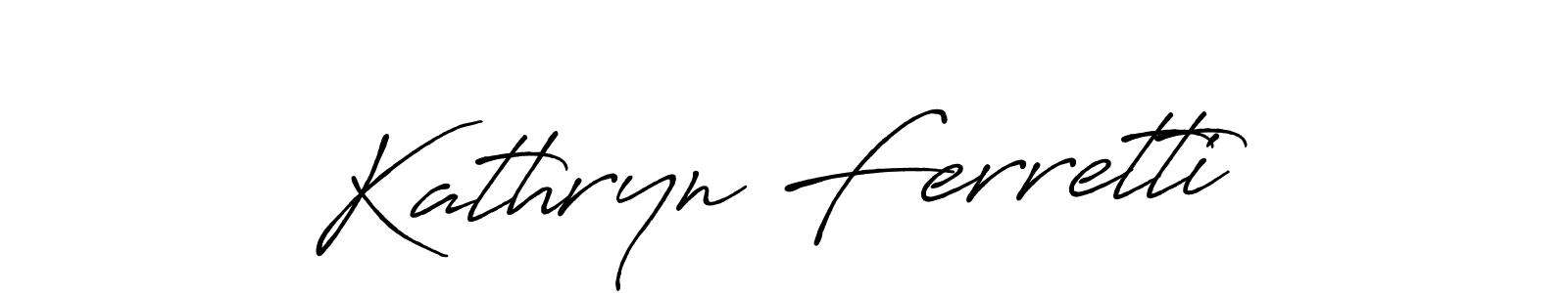 Design your own signature with our free online signature maker. With this signature software, you can create a handwritten (Antro_Vectra_Bolder) signature for name Kathryn Ferretti. Kathryn Ferretti signature style 7 images and pictures png