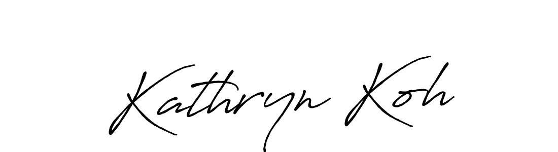 Antro_Vectra_Bolder is a professional signature style that is perfect for those who want to add a touch of class to their signature. It is also a great choice for those who want to make their signature more unique. Get Kathryn Koh name to fancy signature for free. Kathryn Koh signature style 7 images and pictures png