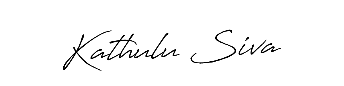 Design your own signature with our free online signature maker. With this signature software, you can create a handwritten (Antro_Vectra_Bolder) signature for name Kathulu Siva. Kathulu Siva signature style 7 images and pictures png