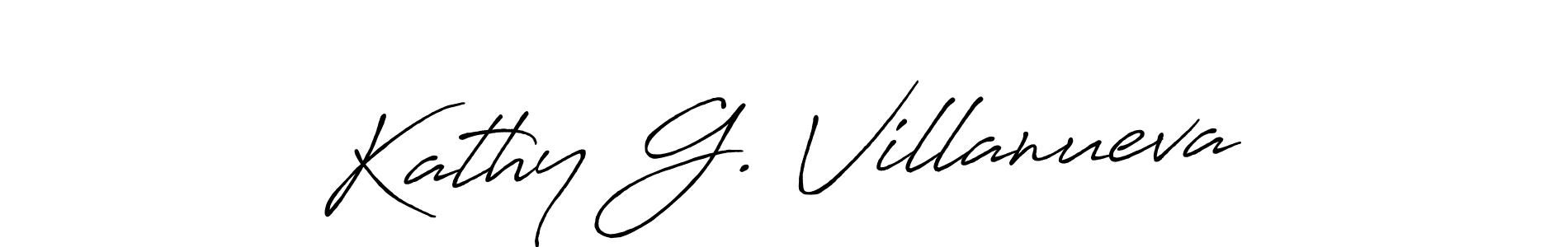 Design your own signature with our free online signature maker. With this signature software, you can create a handwritten (Antro_Vectra_Bolder) signature for name Kathy G. Villanueva. Kathy G. Villanueva signature style 7 images and pictures png