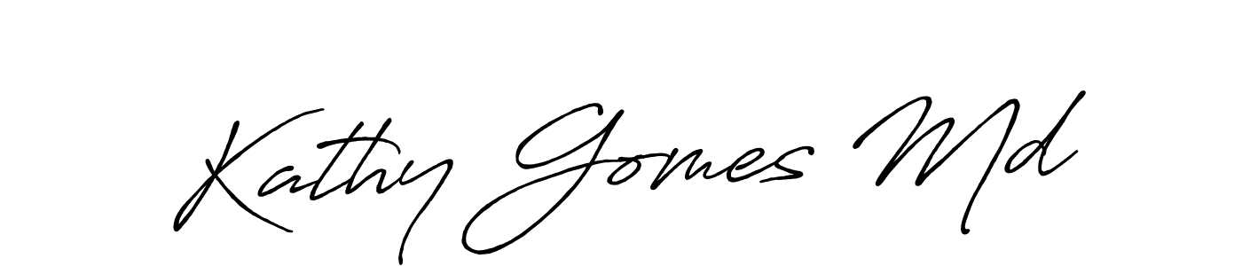 How to make Kathy Gomes Md signature? Antro_Vectra_Bolder is a professional autograph style. Create handwritten signature for Kathy Gomes Md name. Kathy Gomes Md signature style 7 images and pictures png