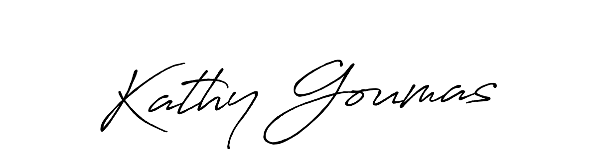 Make a beautiful signature design for name Kathy Goumas. With this signature (Antro_Vectra_Bolder) style, you can create a handwritten signature for free. Kathy Goumas signature style 7 images and pictures png