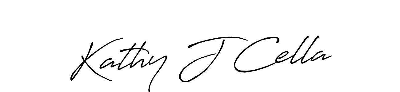 Design your own signature with our free online signature maker. With this signature software, you can create a handwritten (Antro_Vectra_Bolder) signature for name Kathy J Cella. Kathy J Cella signature style 7 images and pictures png