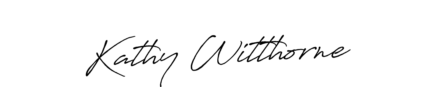 Create a beautiful signature design for name Kathy Witthorne. With this signature (Antro_Vectra_Bolder) fonts, you can make a handwritten signature for free. Kathy Witthorne signature style 7 images and pictures png