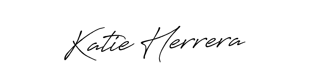 You should practise on your own different ways (Antro_Vectra_Bolder) to write your name (Katie Herrera) in signature. don't let someone else do it for you. Katie Herrera signature style 7 images and pictures png