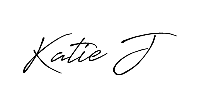 Make a beautiful signature design for name Katie J. With this signature (Antro_Vectra_Bolder) style, you can create a handwritten signature for free. Katie J signature style 7 images and pictures png