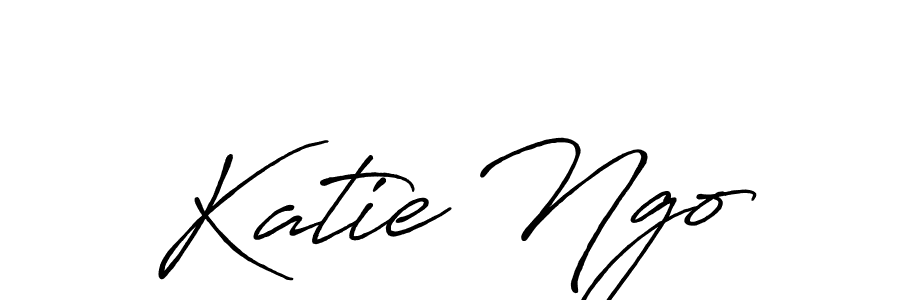 Make a beautiful signature design for name Katie Ngo. With this signature (Antro_Vectra_Bolder) style, you can create a handwritten signature for free. Katie Ngo signature style 7 images and pictures png