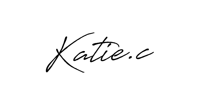 Create a beautiful signature design for name Katie.c. With this signature (Antro_Vectra_Bolder) fonts, you can make a handwritten signature for free. Katie.c signature style 7 images and pictures png