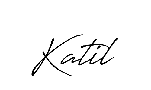 Make a beautiful signature design for name Katil. With this signature (Antro_Vectra_Bolder) style, you can create a handwritten signature for free. Katil signature style 7 images and pictures png